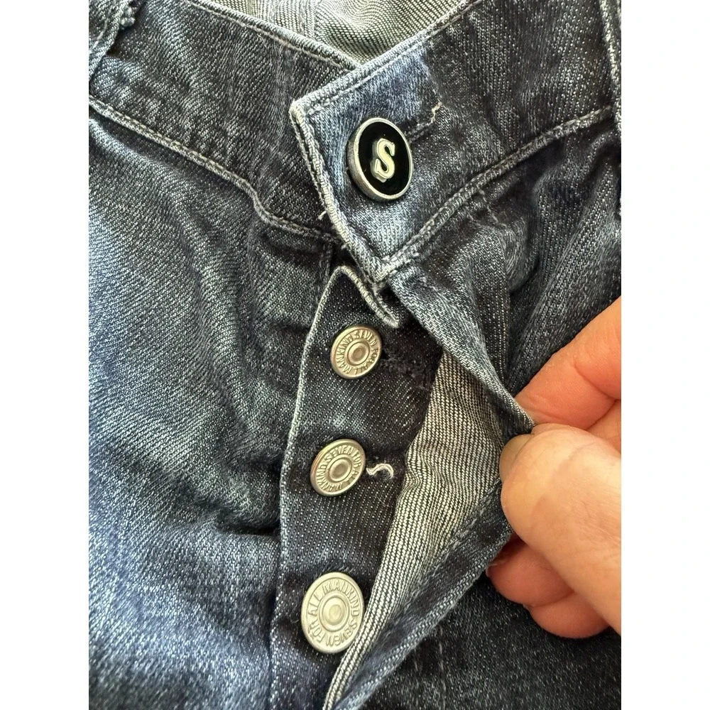 7 For All Mankind The Standard Straight Leg Denim Jeans Button Fly 36x33 USA